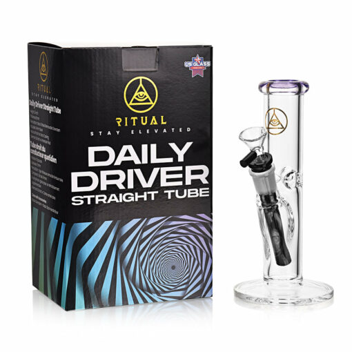 Shop Ritual Smoke - Daily Driver 8" Straight Tube w/ American Color Accents - Purple in australian