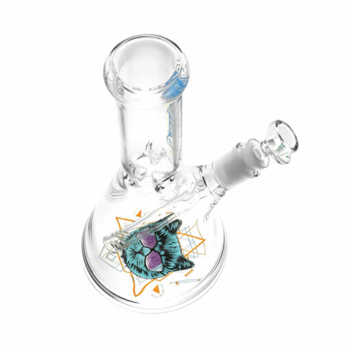 Shop Pulsar Bottoms Up Sacred Cat Geometry Water Pipe - 10"/14mm F in australian