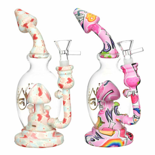 Shop Pulsar Shroom Celebration Water Pipe | 8" | 14mm F in australian