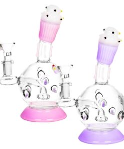 Shop Cupcake Water Pipe w/ Bowl - 7" / 14mm F / Colors Vary in australian