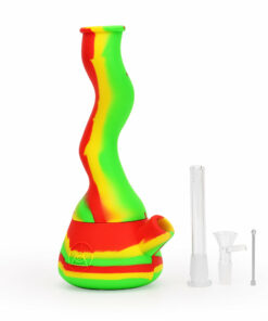 Shop Ritual - 10'' Wavy Silicone Beaker - Rasta in australian