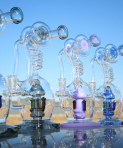 Shop Approx. 11" Spiral Mushroom Recycler Water Pipe w/ Circ Perc in australian