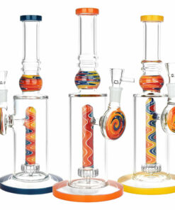 Shop Ascension Wig Wag Glass Water Pipe - 11" / 14mm F / Colors Vary in australian