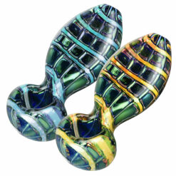 Shop Iridescent Jewel Flat Neck Glass Pipe - 4.5" / Colors Vary in australian