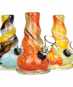 Shop Retro Earth Tones Soft Glass Water Pipe - 5" / Colors Vary in australian