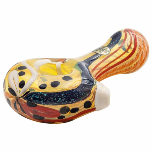 Shop LA Pipes "Dollar Pancake" Dichroic Color-Changing Spoon Glass Pipe in australian