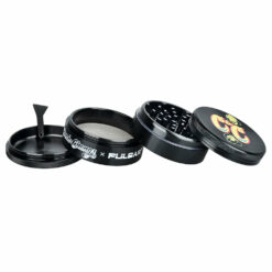 Shop 6PC DISPLAY - Cheech & Chong's x Pulsar Metal Grinder - Black / 4pc / 2.5