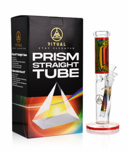 Shop Ritual Smoke - Prism 10" Glass Straight Tube - Crimson in australian