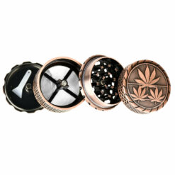 Shop 6PC DISP-Hemp Leaf Trio Solid Metal Grinder- 4pc/2"/Assorted in australian