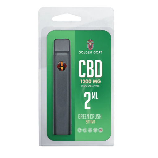 Shop Golden Goat CBD Rechargeable Vape Device 1200MG, Green Crush (Sativa) in australian