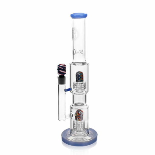 Shop High Society | Gemini Premium Wig Wag Waterpipe (Blue) in australian