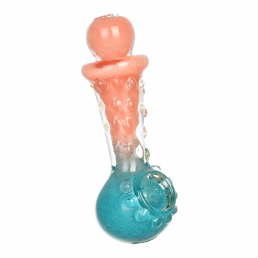 Shop Pastel Ombre Textured Glass Hand Pipe w/ Marbles in australian