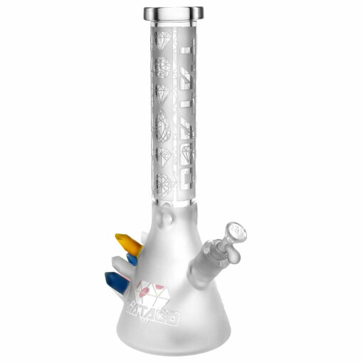 Shop Tataoo Glass Diamonds Beaker Water Pipe - 15" / 14mm F in australian