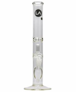 Shop LA Pipes Thick Glass Straight Showerhead Perc Bong in australian