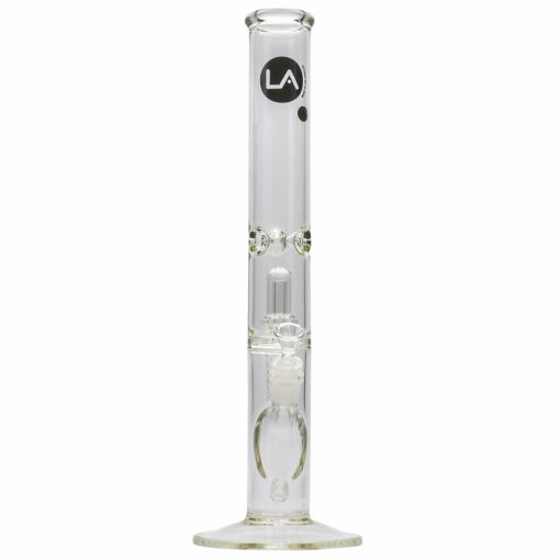 Shop LA Pipes Thick Glass Straight Showerhead Perc Bong in australian