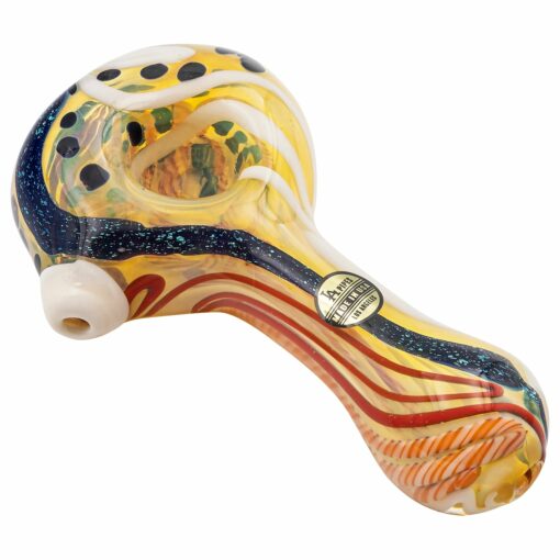 Shop LA Pipes "Dollar Pancake" Dichroic Color-Changing Spoon Glass Pipe in australian