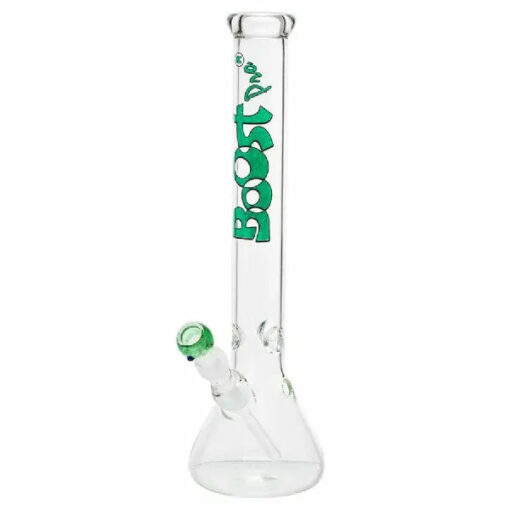 Shop Boost | 17" Green Beaker Base Glass Water Pipe in australian