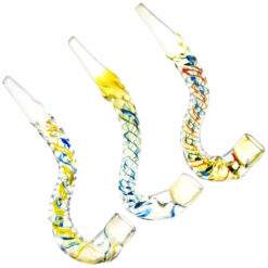 Shop Twisty Worm Curved Glass Taster - 4.75" / Colors Vary in australian