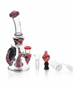 Shop High Society - Tulu Premium Wig Wag Concentrate Rig (Red & Black) in australian