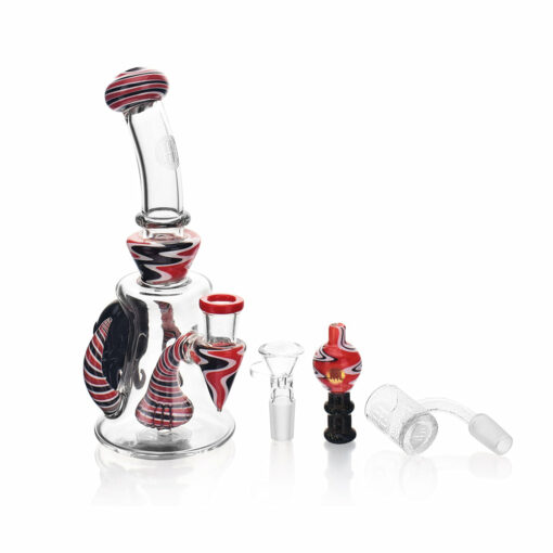 Shop High Society - Tulu Premium Wig Wag Concentrate Rig (Red & Black) in australian