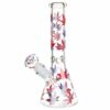 Shop Patriotic Leaf Beaker Glass Water Pipe - 10.25" / 14mm F in australian