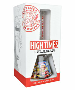 Shop High Times x Pulsar Beaker Water Pipe - Magazine Covers / 10.5