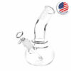 Shop Phoenix Rising Bent Neck Beaker Glass Water Pipe - 8.75" / 14mm F / Clear in australian