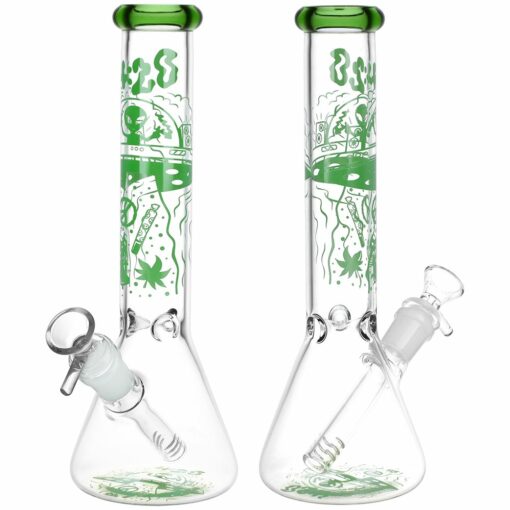 Shop 420 UFO Visitor Beaker Glass Water Pipe - 10" / 14mm F in australian