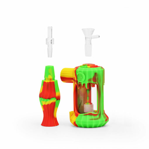 Shop Ritual - 6'' Duality Silicone Dual Use Bubbler - Rasta in australian