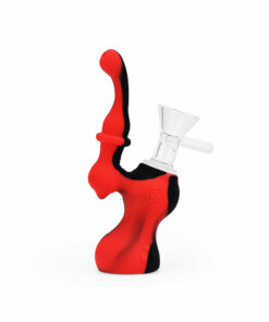 Shop Ritual - 5'' Silicone Upright Bubbler - Black & Red in australian