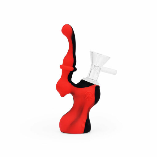 Shop Ritual - 5'' Silicone Upright Bubbler - Black & Red in australian