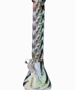 Shop Daze Glass - 16 Inch Iridescent Spiral Glass Water Pipe in australian