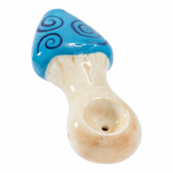 Shop Wacky Bowlz Blue Swirl Mushroom Ceramic Pipe - 4" in australian