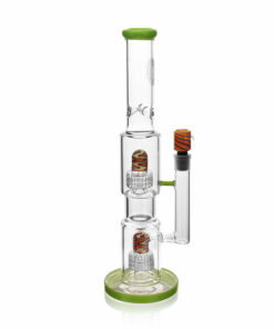 Shop High Society | Gemini Premium Wig Wag Waterpipe (Green) in australian