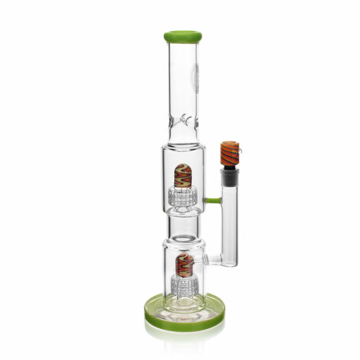 Shop High Society | Gemini Premium Wig Wag Waterpipe (Green) in australian