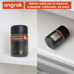 Shop Ongrok Child Resistant Glass Storage Jar, 3 pack x 180ml each in australian