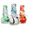 Shop Vivid Vase Striped Soft Glass Water Pipe - 8" / Colors Vary in australian