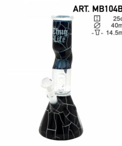 Shop Thug Life | 10" Cracked Stone Glass Water Pipe in australian