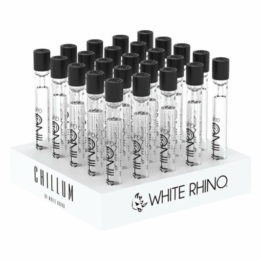 Shop White Rhino Chillum Pipe w/ Silicone Cap | 4.25" | 25pc Display in australian