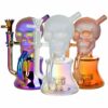 Shop Solemn Skull Electroplated Glass Recycler - 6.75" / 14mm F / Colors Vary in australian