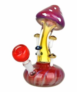 Shop Mushroom Collective Bent Neck Glass Water Pipe - 5.25" / 10mm F in australian