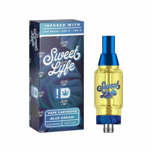 Shop Sweet Life 2.5ml Vape Cartridges Infused with Live Resin HHC-P+THC-P - Blue Dream - Sativa in australian