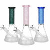 Shop Harmonic Hemp Leaf Beaker Water Pipe - 9.5" / 14mm F / Colors Vary in australian