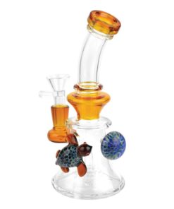 Shop Worked Turtle Glass Bong in australian