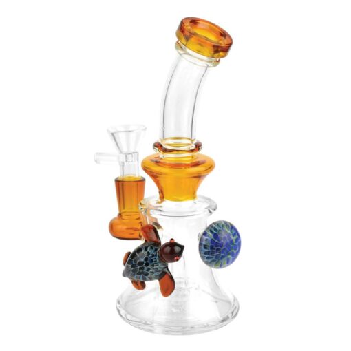 Shop Worked Turtle Glass Bong in australian