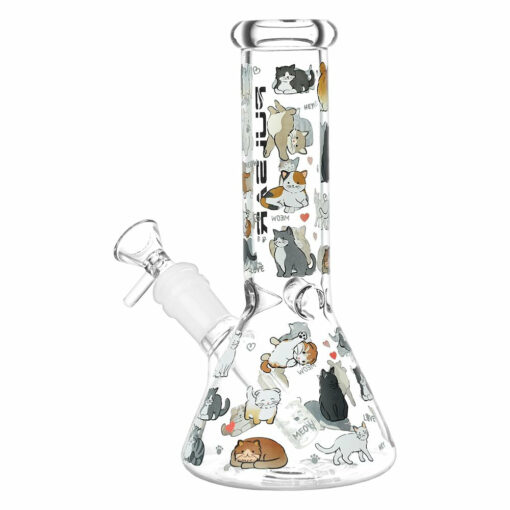 Shop Pulsar Kitten Corral Beaker Glass Water Pipe - 7.75" in australian