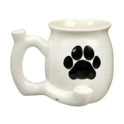 Shop Dog Paw Mug - White with Black Paw in australian