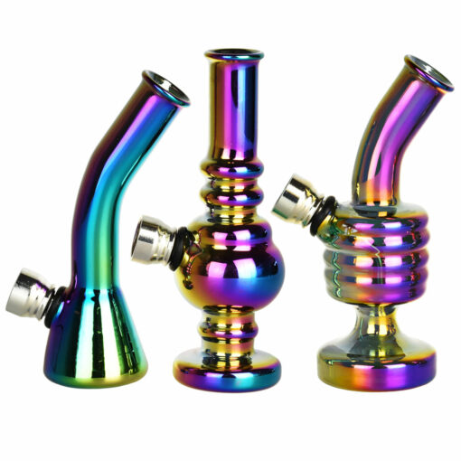 Shop Rainbow Glass Fixed Bowl Mini Water Pipe - 4.75"/Styles Vary in australian