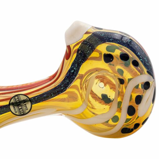 Shop LA Pipes "Dollar Pancake" Dichroic Color-Changing Spoon Glass Pipe in australian