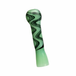 Shop Jade Green Black Wave Chillum in australian